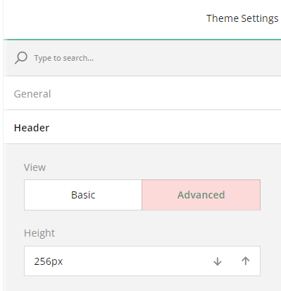 Enable advanced settings for the survey header